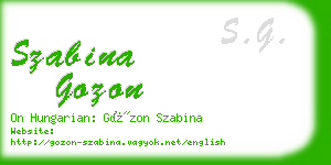 szabina gozon business card