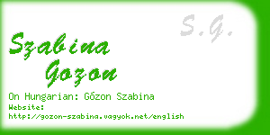 szabina gozon business card